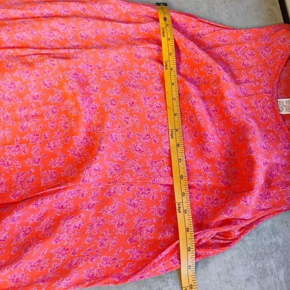 Vintage April Cornell Floral Maxi Dress Pink Cottage Waist Tie Rayon Folk‎ - Picture 9 of 11